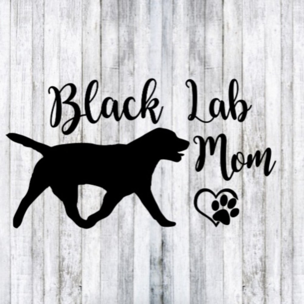 Black Dog Mom Car Window Decal